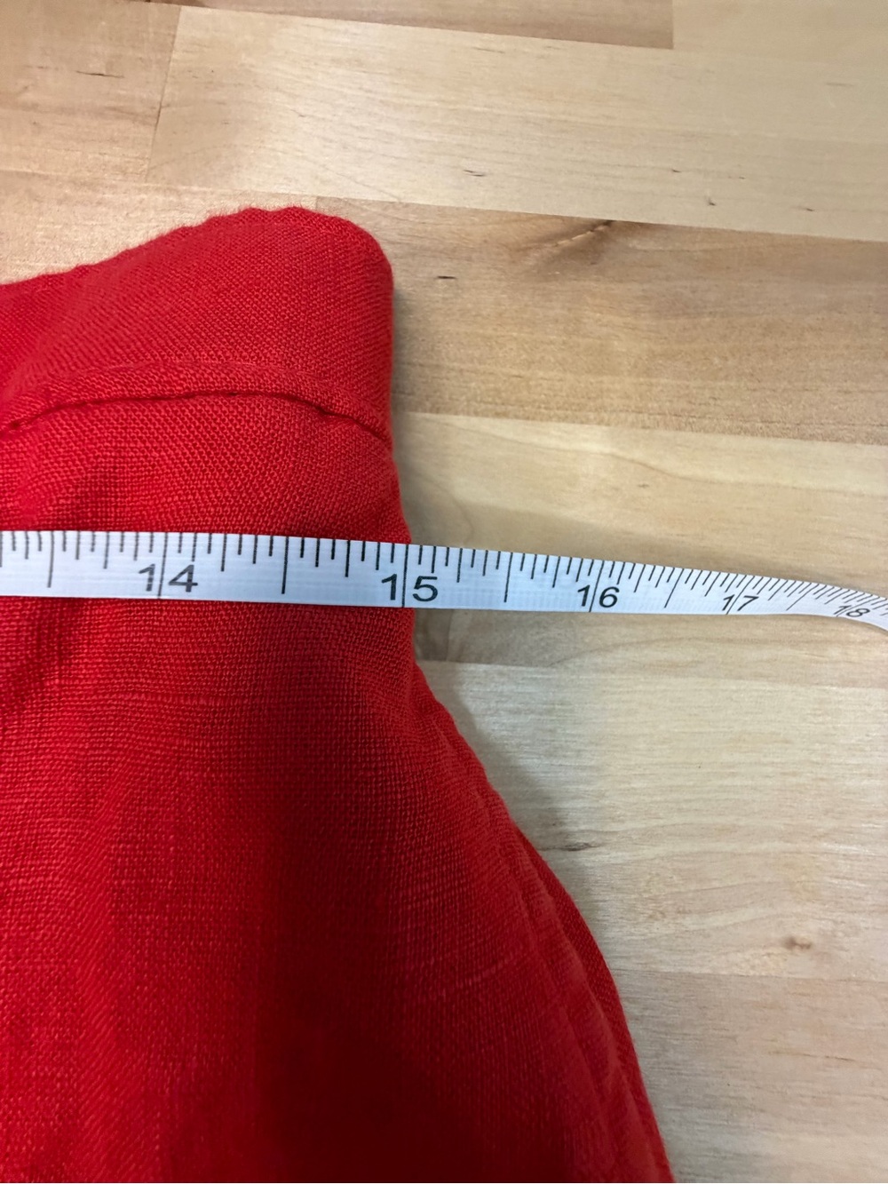 J. Crew Red Mid Rise 100% Linen Shorts - Picture 4 of 10